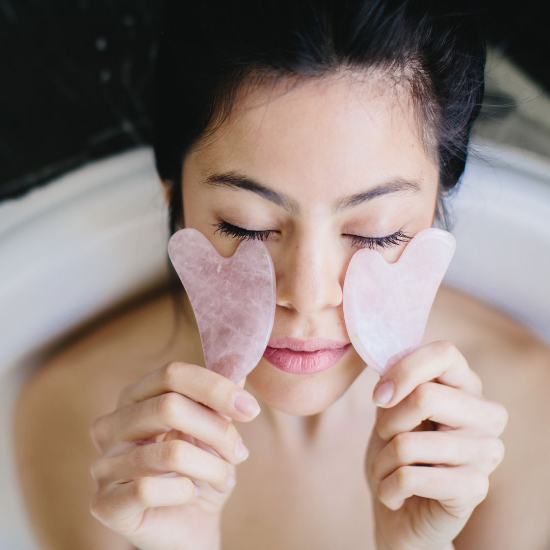 Brushed Gold Sorella Apothecary Gua Sha Stone